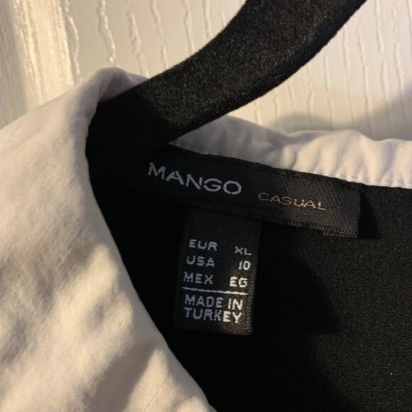 Mango Casual Womens Black Twee Minidress Size 10 Ladylike Career Wednesday Retro - Picture 6 of 7